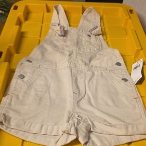 Ralph Lauren Cream Denim Overalls